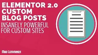 Elementor Pro V2 - New Custom Blog & Archive Templates