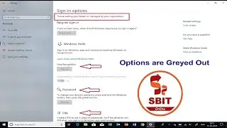 Fix 'Sign-in option' Greyed Out issue in Windows 10 | Windows Hello Problem Resolved 