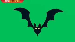 Green Screen Bat Flying 2D Animation | Halloween | 4K | Global Kreators