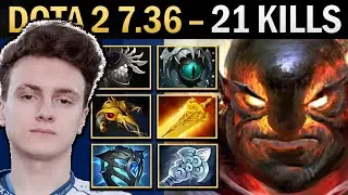 Ember Spirit Gameplay Miracle with 21 Kills and Skadi - Dota 2 7.36