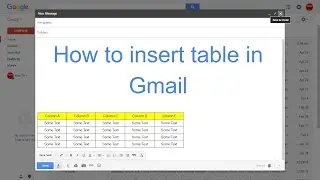 How to insert table in Gmail using Google Docs