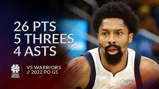 Spencer Dinwiddie 26 pts 5 threes 4 asts vs Warriors 2022 PO G5