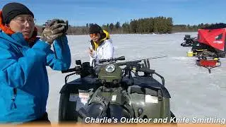 2022 Last Ice Fishing -Winter camping -Scouting Ontario Crown land for Fall Hunting