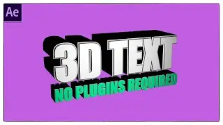 How to create 3d text effect | No plugins | After Effects beginners tutorial