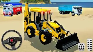Drive JCB And Loading stones on Tractor Trolly in Game - TATA Truck Simulator - Android Gameplay