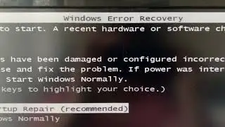 Windows Error Recovery Problem 100% Solved in Just 2 min