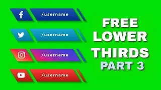 Free lower third with green screen Part 3 (social media lower thirds)