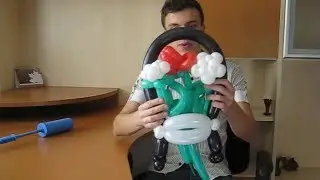 balloons vase, basket. Ваза из воздушных шаров, из шдм. Смотрите урок. Tulip balloon.