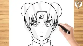 Как рисовать Tenten Naruto Пошаговое руководство | Скачать раскраски бесплатно