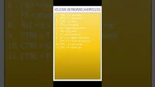 VS code Shortcut keys || visual Studio 🔥🔥