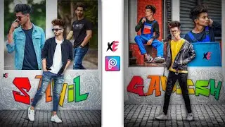 DuaL Frame Graffiti Photo Editing || Picsart Editing New Style - Xyaa Edits🔥