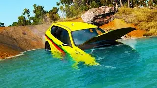 Cars vs Deep Water #1 | BeamNG DRIVE