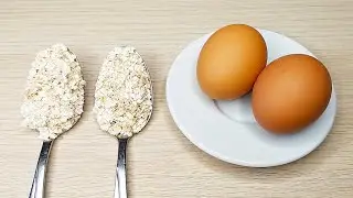Just 2 spoons of oats, 2 eggs and a healthy meal are ready! Healthy and cheap food. # 89