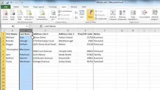 How to Make Excel 2010 Sortable List