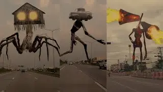 Siren Head Lava Upgraded/Siren Head /house head /Traffic Light Head /Siren Head Car CAUGHT on CAMERA
