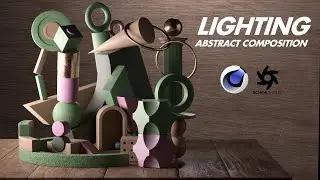 Octane Render Photorealistic Lighting Abstract Composition Cinema 4D