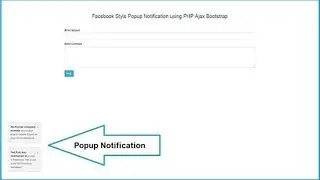 Facebook Style Popup Notification using PHP Ajax Bootstrap