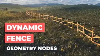 Dynamic Fence using Geometry Nodes (Blender Tutorial)