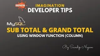 MySQL SubTotal GrandTotal Using Window Function