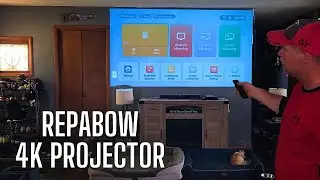 REPABOW 4K Projector with Wifi 6 & Bluetooth | Outdoor Movie Projector