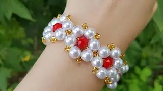Pearl bracelet/Beaded bracelet/Easy bracelet/Diy Bracelet/DIY bracelet/Как сделать браслет/Браслет