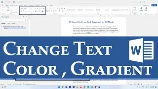 how to change text color in Microsoft word