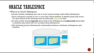 Oracle - Tablespace | What is an Tablespace | How to drop table Space in Oracle | Oracle Tablespace