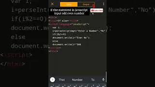 #03 JavaScript|if else statement in javascript input odd even number |