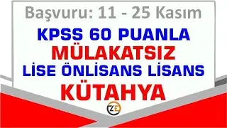 KPSS 60 Puanla Lise Önlisans Lisans Kütahya Sağlık Bilimleri Üniversitesi Destek ve Büro Persone