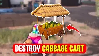 Destroy CABBAGE CART Location - Fortnite WATER CHAKRA QUEST