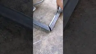 how to weld thin square pipe joints 90 degrees precision#shorts