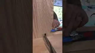 Cutting the dados for a half lap joint. 