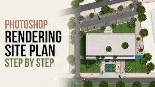 Photoshop plan rendering tutorial | Architectural site plan rendering in photoshop #photoshop