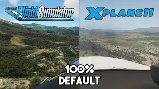 FS 2020 vs. X-Plane 11 *100% DEFAULT* [4K] | Cessna 172 Departing & Landing at Corte Airport