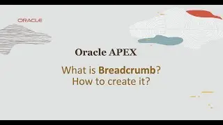 Oracle APEX - Breadcrumb