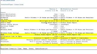 Cognos Report Versioning