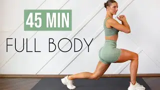 45 MIN FULL BODY WORKOUT - Apartment & Small Space Friendly (No Equipment, No Jumping)