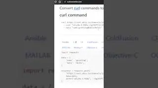 Effortlessly Transform Curl Commands into Code 