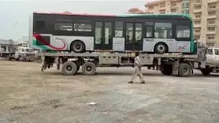 نتظار کی گھڑیاں ختم., بی آر ٹیکی 20 سے زائد بسیں پشاور پہنچ BRT BUSES ARRIVED TO PESHAWAR