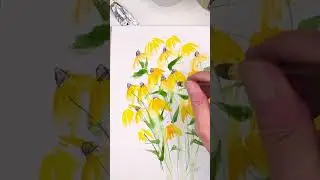 EASY 5 minute watercolor flowers for beginners 