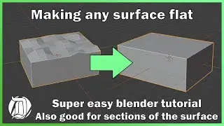 Making any surface flat in Blender. Super quick and easy tutorial. #blender3d #b3d #blendertutorial