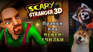 ПРАНКИ над МУЖЕМ ЗЛОЙ УЧИЛКИ. Играем в Страшного соседа 3д (SCARY STRANGER 3D)