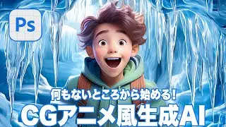 【Photoshop講座】何もないところから始める！CGアニメ風イラスト生成AI「画像を生成の使い方」【2024ベータ版】