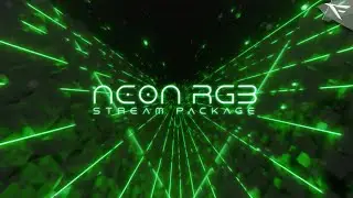 FREE!!! Neon RGB Twitch Overlay and Alerts Stream Package for OBS, Streamlabs and StreamElements