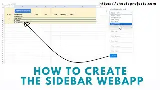 Sidebar webapp using google app script #webapp #googlesheets #googleappsscript