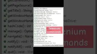 Selenium WebDriver Commands|Selenium WebDriver #selenium