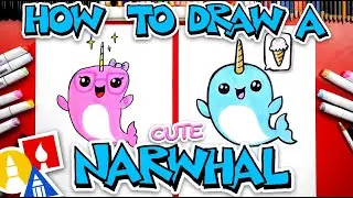 How To Draw A Cute Cartoon Narwhal