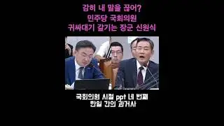 감히 내 말을 끊어? 민주당 국회의원 귀싸대기 갈기는 장군 신원식