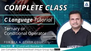 Ternary Operator | Conditional Operator | Nested Ternary Operator C Prog  Conditional Operator in C