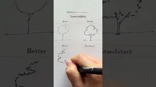 4 Styles of Drawing TREES Like an Architect